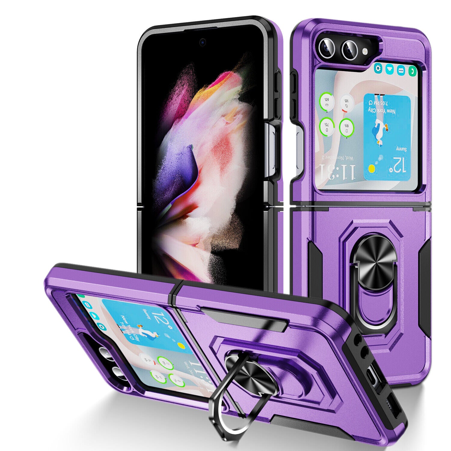 Coque robuste avec anneau pour Samsung Galaxy Z Flip 6 5G Coque robuste avec anneau pour Samsung Galaxy Z Flip 6 5G